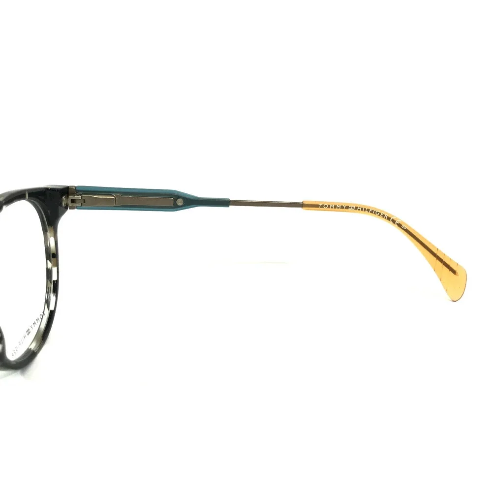 Tommy Hilfiger Eyeglasses Frame TH1349 JX2 Aqua Havana Black Round 50-18-140